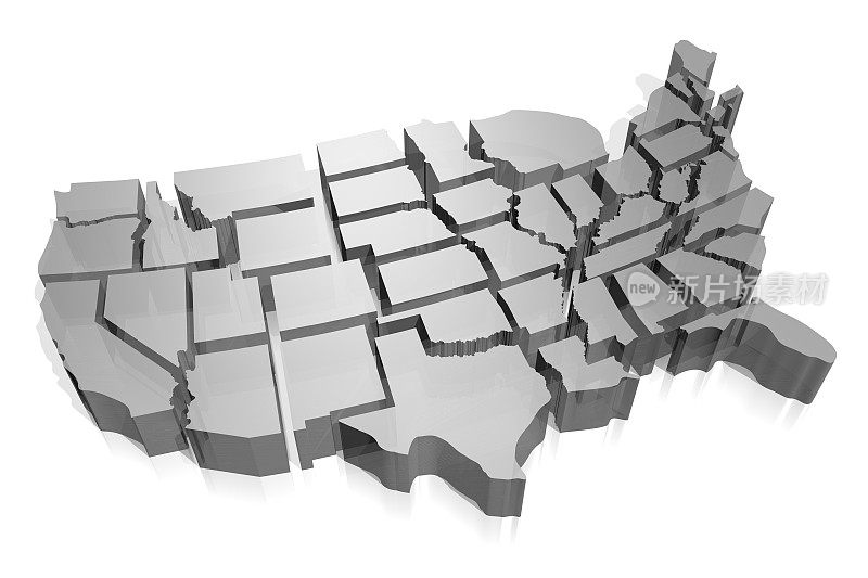美国(USA) 3D地图